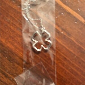 Silver Clover Pendant Necklace